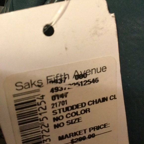 Olivia Harris Teal & Brown Leather Chain Strap - Picture 2 of 8